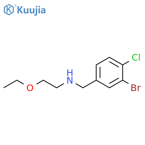 (3-bromo-4-chlorophenyl)methyl(2-ethoxyethyl)amine structure