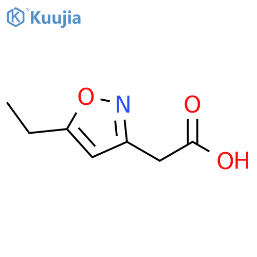 2-(5-ethyl-1,2-oxazol-3-yl)acetic acid structure