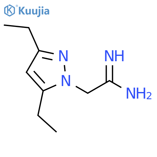 2-(3,5-diethyl-1H-pyrazol-1-yl)acetimidamide structure
