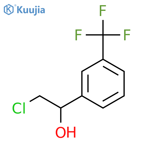2-chloro-1-3-(trifluoromethyl)phenylethan-1-ol structure