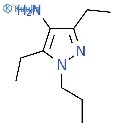 3,5-diethyl-1-propyl-1H-pyrazol-4-amine structure
