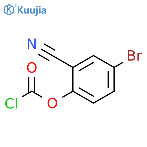 4-bromo-2-cyanophenyl chloroformate structure
