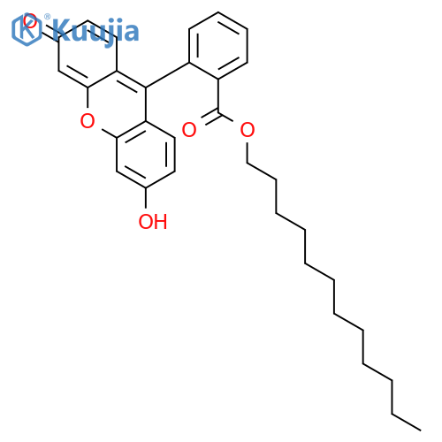 Benzoic acid,2-(6-hydroxy-3-oxo-3H-xanthen-9-yl)-, dodecyl ester structure