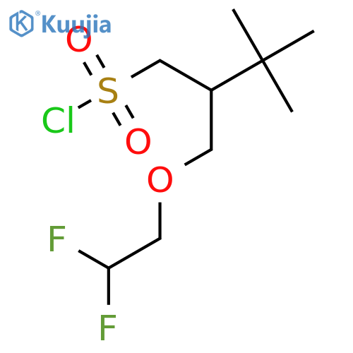 2-(2,2-difluoroethoxy)methyl-3,3-dimethylbutane-1-sulfonyl chloride structure