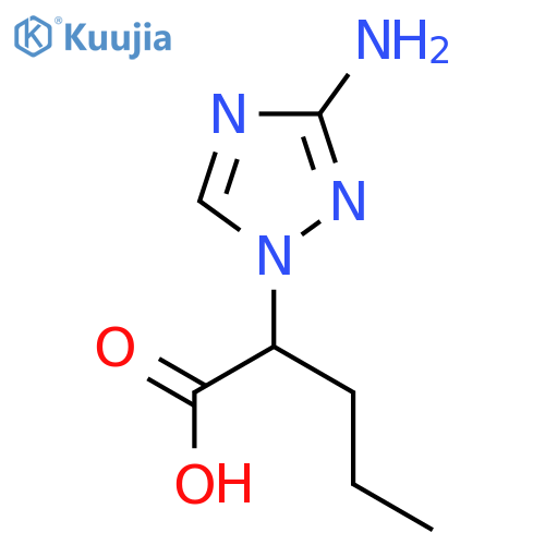 2-(3-amino-1H-1,2,4-triazol-1-yl)pentanoic acid structure