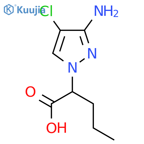 2-(3-amino-4-chloro-1H-pyrazol-1-yl)pentanoic acid structure