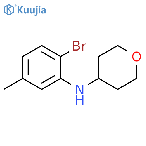 N-(2-bromo-5-methylphenyl)oxan-4-amine structure