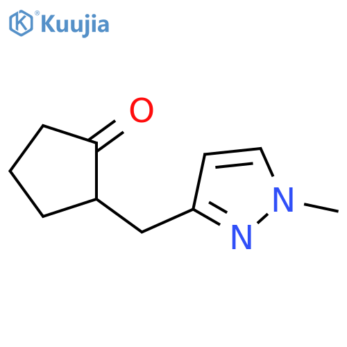 2-(1-methyl-1H-pyrazol-3-yl)methylcyclopentan-1-one structure