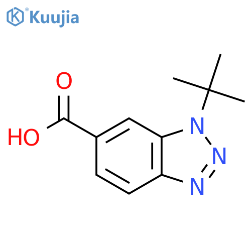 1-tert-butyl-1H-1,2,3-benzotriazole-6-carboxylic acid structure