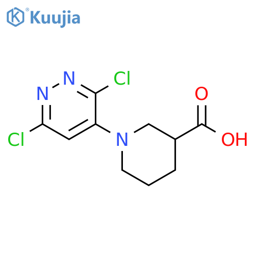 3-Piperidinecarboxylic acid, 1-(3,6-dichloro-4-pyridazinyl)- structure