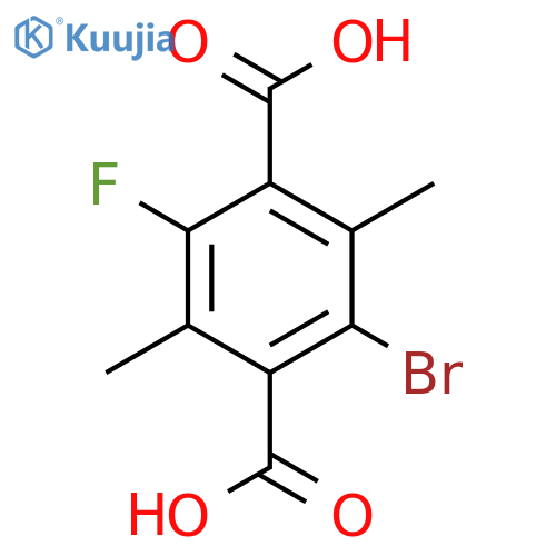 2-Bromo-5-fluoro-3,6-dimethylterephthalic acid structure