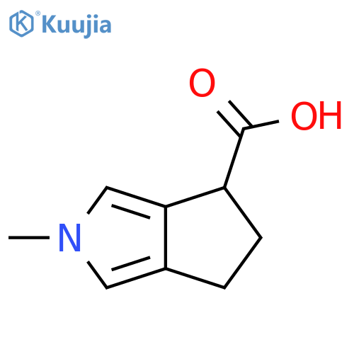 2-methyl-5,6-dihydro-4H-cyclopenta[c]pyrrole-4-carboxylic acid structure