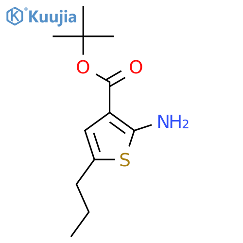 tert-butyl 2-amino-5-propylthiophene-3-carboxylate structure