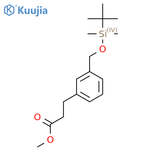 Methyl 3-(3-{[(t-butyldimethylsilyl)oxy]methylphenyl)propanoate structure