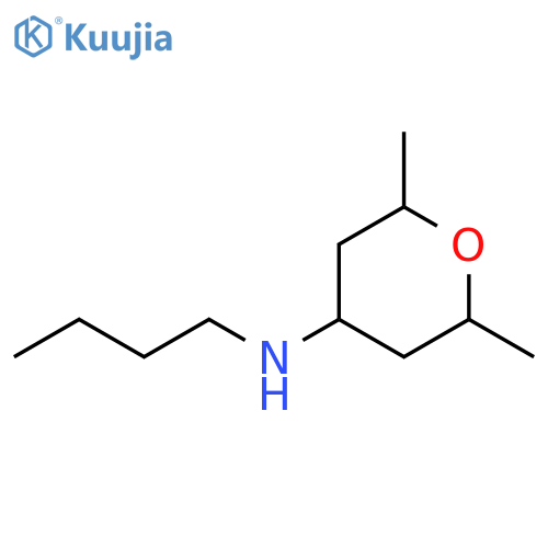 N-butyl-2,6-dimethyloxan-4-amine structure