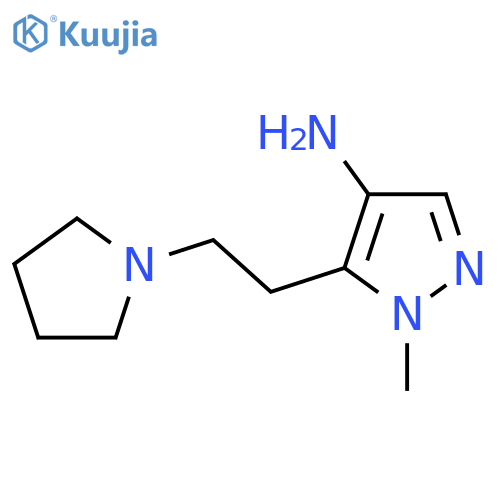 1-methyl-5-2-(pyrrolidin-1-yl)ethyl-1H-pyrazol-4-amine structure