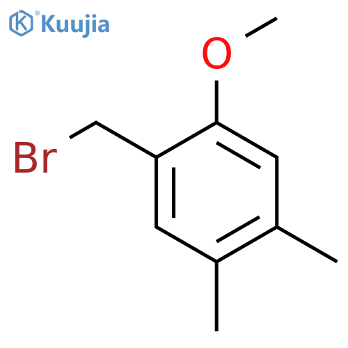 1-(bromomethyl)-2-methoxy-4,5-dimethylbenzene structure