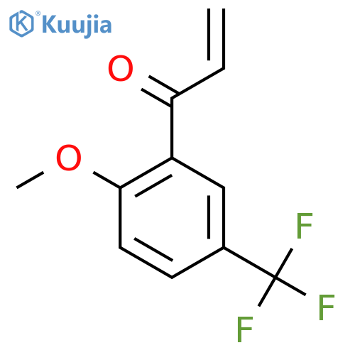 1-2-methoxy-5-(trifluoromethyl)phenylprop-2-en-1-one structure