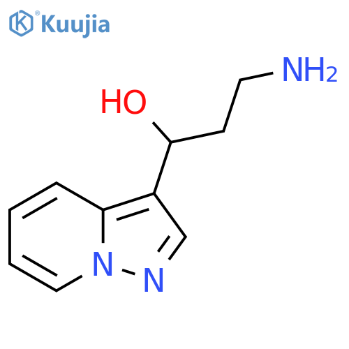3-amino-1-{pyrazolo1,5-apyridin-3-yl}propan-1-ol structure