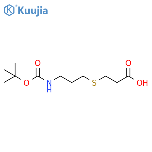 3-[(3-{[(tert-butoxy)carbonyl]amino}propyl)sulfanyl]propanoic acid structure