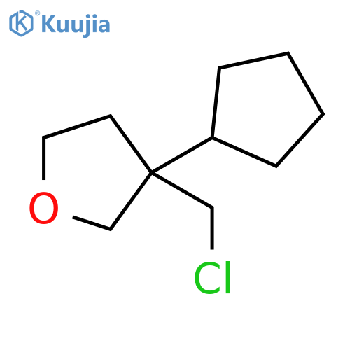 Furan, 3-(chloromethyl)-3-cyclopentyltetrahydro- structure