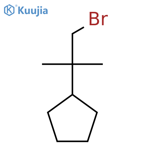 (1-Bromo-2-methylpropan-2-yl)cyclopentane structure