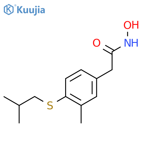 Benzeneacetamide,N-hydroxy-3-methyl-4-[(2-methylpropyl)thio]- structure
