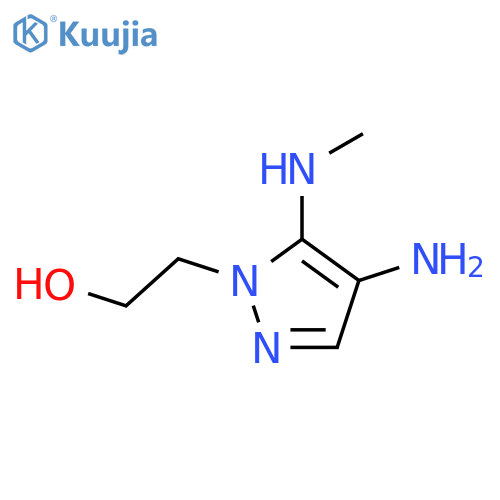 1H-Pyrazole-1-ethanol,4-amino-5-(methylamino)- structure