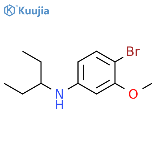 4-bromo-3-methoxy-N-(pentan-3-yl)aniline structure