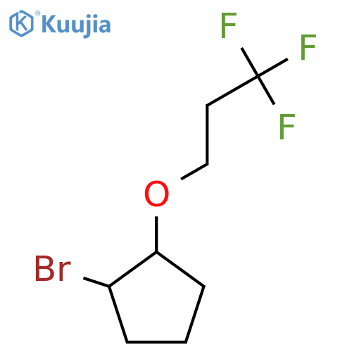 1-bromo-2-(3,3,3-trifluoropropoxy)cyclopentane structure