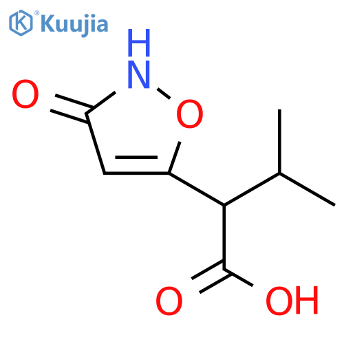 5-Isoxazoleacetic acid, 2,3-dihydro-α-(1-methylethyl)-3-oxo- structure