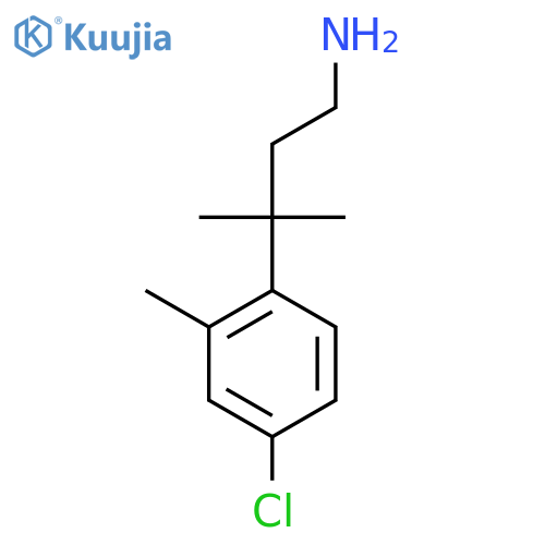 3-(4-chloro-2-methylphenyl)-3-methylbutan-1-amine structure