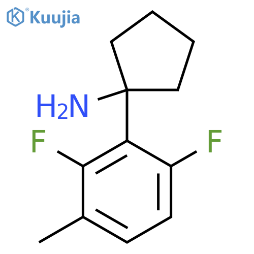 1-(2,6-difluoro-3-methylphenyl)cyclopentan-1-amine structure