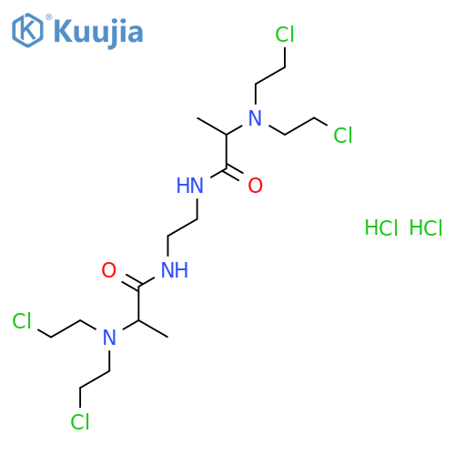 Propionamide,N,N'-ethylenebis[2-[bis(2-chloroethyl)amino]-, dihydrochloride (8CI) structure