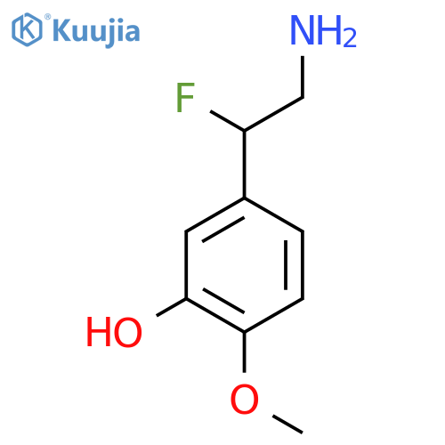5-(2-amino-1-fluoroethyl)-2-methoxyphenol structure