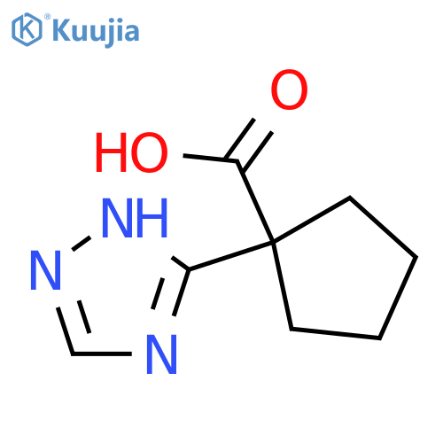 1-(1H-1,2,4-triazol-3-yl)cyclopentane-1-carboxylic acid structure