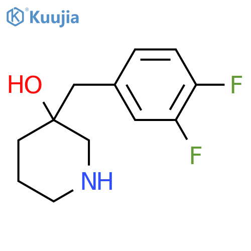 3-(3,4-difluorophenyl)methylpiperidin-3-ol structure