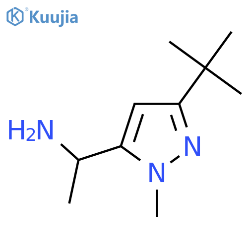 1-(3-tert-butyl-1-methyl-1H-pyrazol-5-yl)ethan-1-amine structure