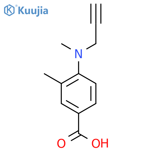 3-methyl-4-methyl(prop-2-yn-1-yl)aminobenzoic acid structure