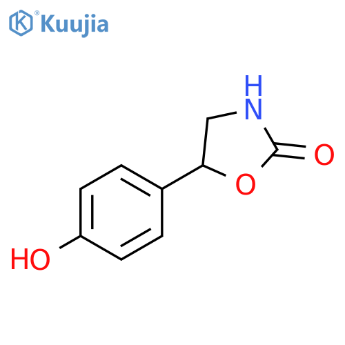 5-(4-hydroxyphenyl)-1,3-oxazolidin-2-one structure