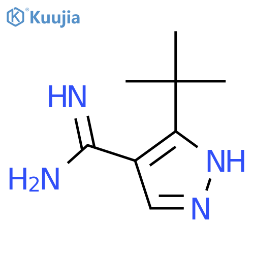 3-tert-butyl-1H-pyrazole-4-carboximidamide structure