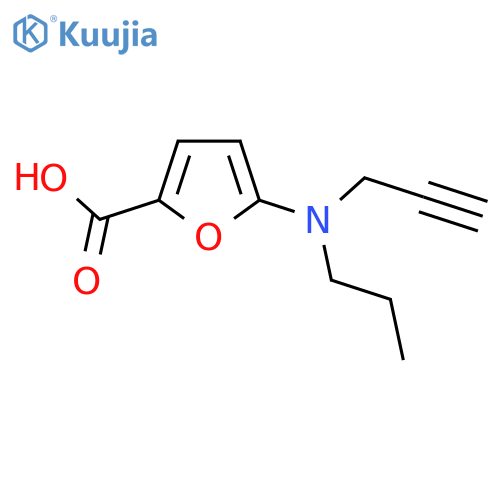 5-(prop-2-yn-1-yl)(propyl)aminofuran-2-carboxylic acid structure