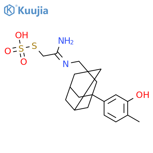 Thiosulfuric acid,S-[2-[[[3-(3-hydroxy-4-methylphenyl)tricyclo[3.3.1.13,7]dec-1-yl]methyl]amino]-2-iminoethyl]ester structure