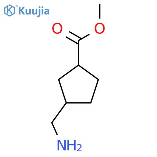methyl 3-(aminomethyl)cyclopentane-1-carboxylate structure