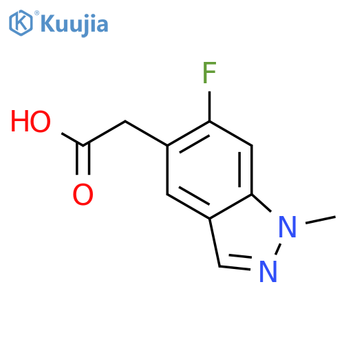 1H-Indazole-5-acetic acid, 6-fluoro-1-methyl- structure