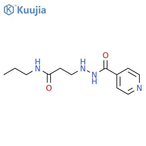 4-Pyridinecarboxylicacid, 2-[3-oxo-3-(propylamino)propyl]hydrazide structure