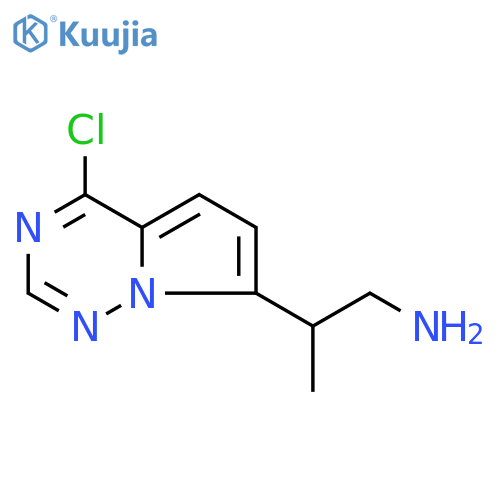 Pyrrolo[2,1-f][1,2,4]triazine-7-ethanamine, 4-chloro-β-methyl- structure