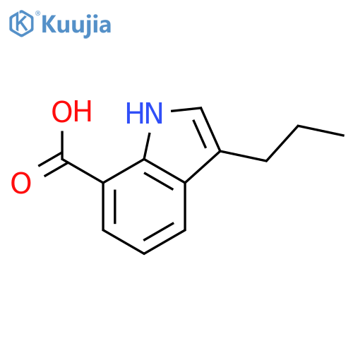 3-propyl-1H-indole-7-carboxylic acid structure
