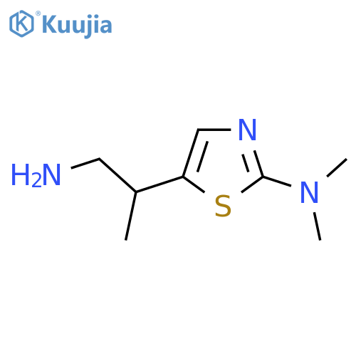5-(1-aminopropan-2-yl)-N,N-dimethyl-1,3-thiazol-2-amine structure