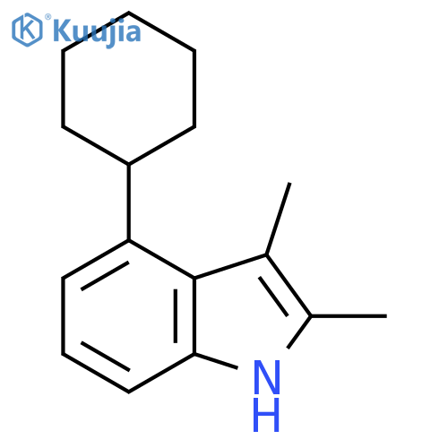 1H-Indole, 4-cyclohexyl-2,3-dimethyl- structure